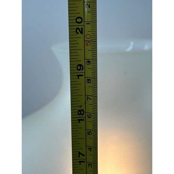 Antique 19" GWTW Hurricane Converted Brass Oil Lamp W/Prisms Porcelain Glass - Picture 10 of 16